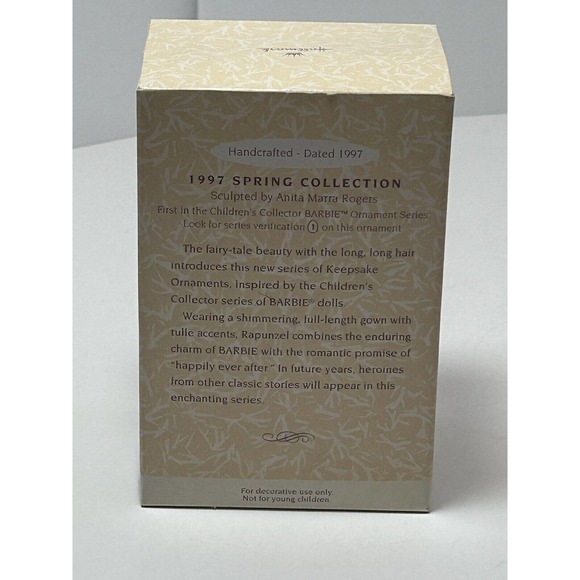 HALLMARK KEEPSAKE ORNAMENT BARBIE RAPUNZEL 1997 CHILDREN'S COLLECTORS SERIES - Picture 10 of 12